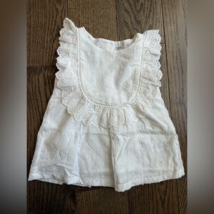 Max Studio Kids Ivory Embroidered blouse shirt top 1-2 years old baby toddler